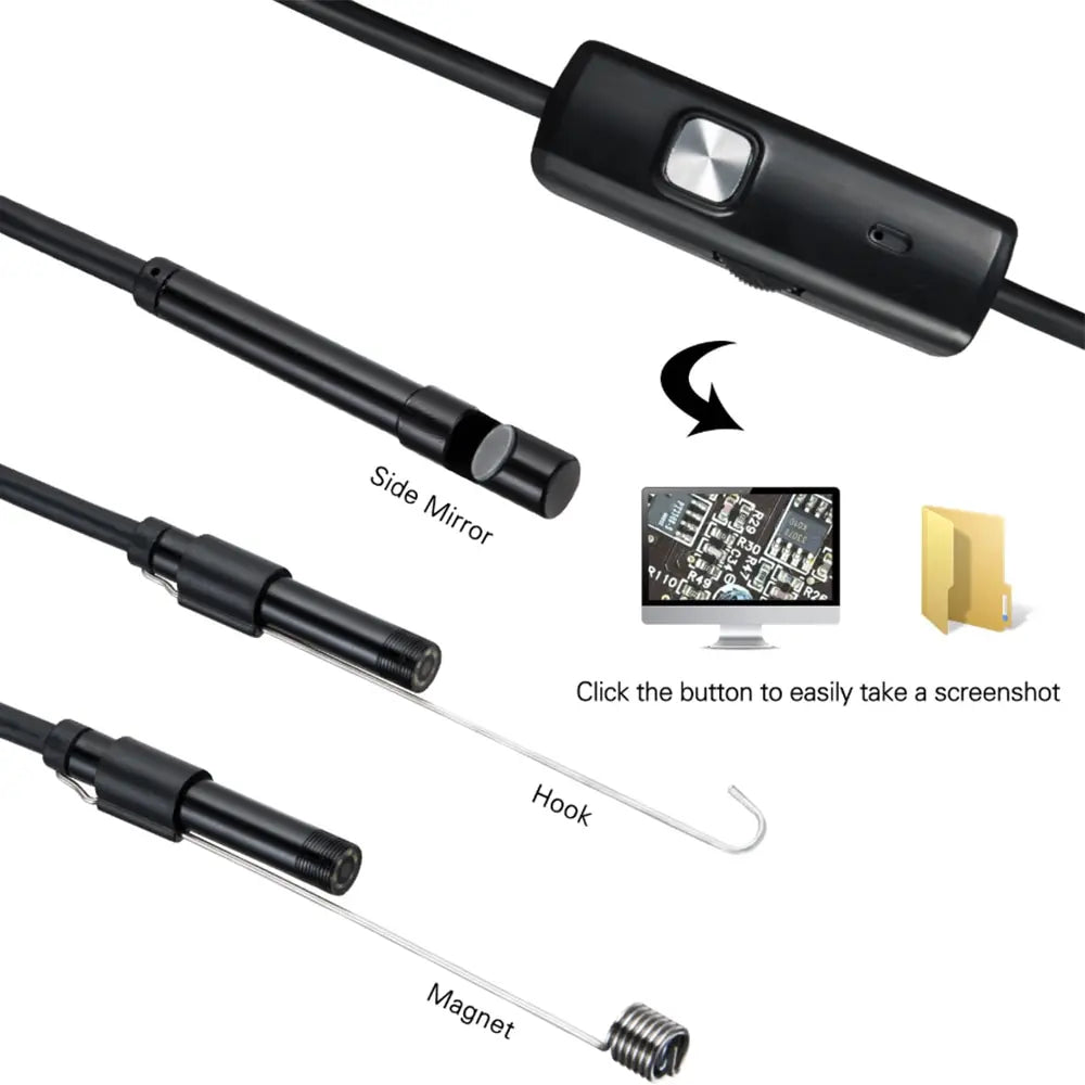 7.0MM TYPE-C Endoscope Camera IP67 Waterproof 6 LEDs Adjustable USB